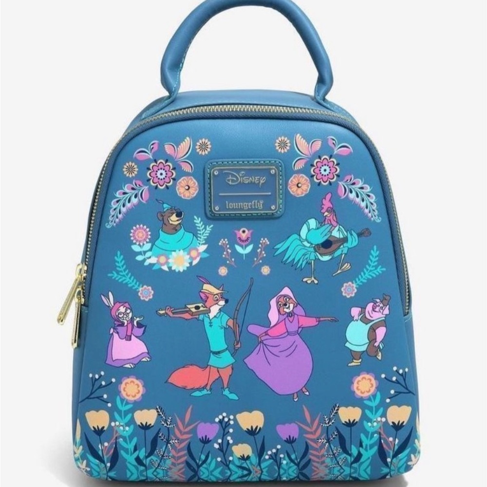 BNWT Loungefly Robin Hood Floral Mini Backpack